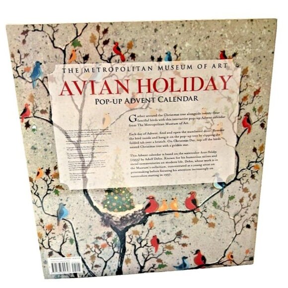 Vtg Metropolitan Museum Avian Holiday‎ Pop Up Advent Calendar 2012 Adolf Dehn - Picture 8 of 8